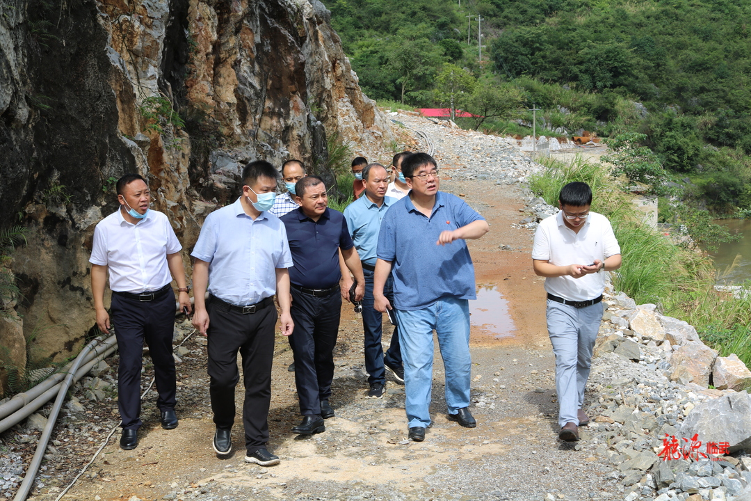 市水利局领导来我县调研陶家河、武水河治理情况