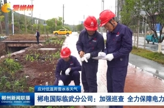 【郴州新闻联播】应对低温雨雪冰冻天气 郴电国际临武分公司：加强巡查 全力保障电力供应