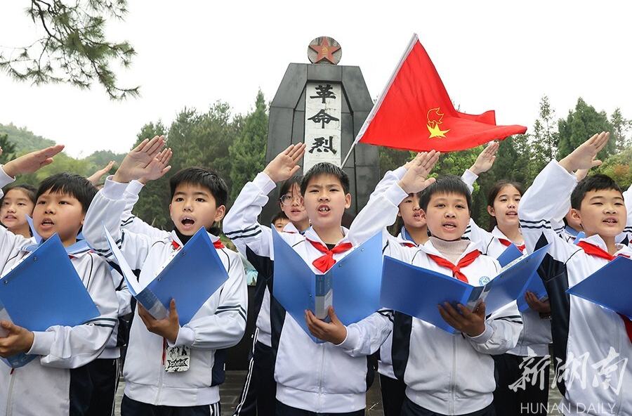 【新湖南】图集| 湖南各地干部群众缅怀先烈