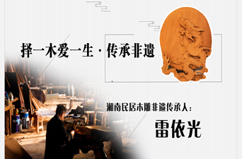 “湘南民居木雕”非遗传承人雷依光：择一木 爱一生