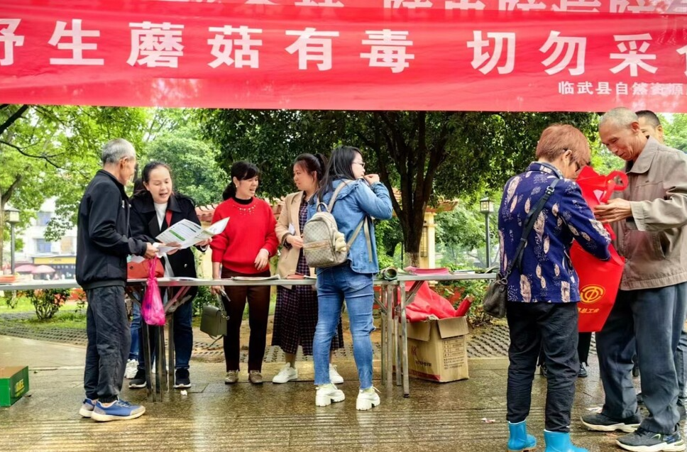 临武县自然资源局开展防范野生蘑菇中毒宣传活动