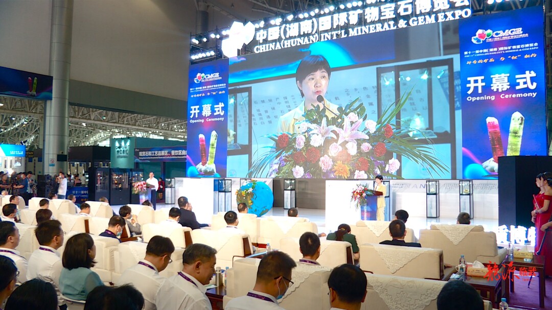 第十一届中国（湖南）国际矿物宝石博览会开幕 尹海莲作推介发言