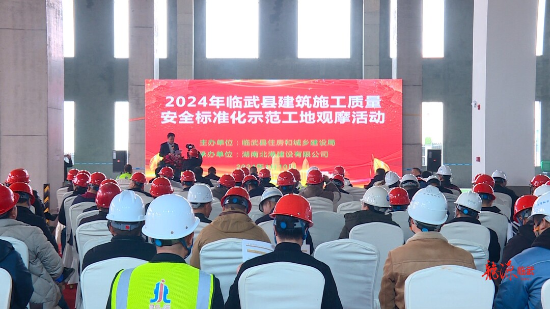 临武县组织开展2024年全县建筑施工质量安全标准化示范工地观摩活动
