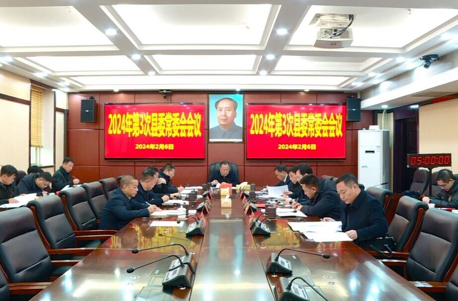 刘杨主持召开2024年第3次县委常委会会议