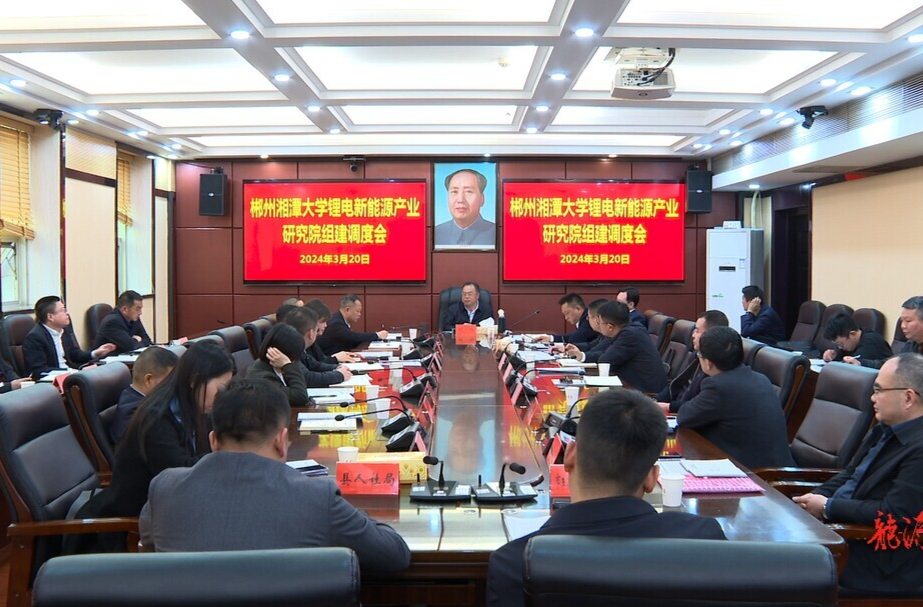 临武将组建郴州湘潭大学锂电新能源产业研究院  刘杨出席调度会
