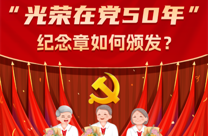 “光荣在党50年”纪念章如何颁发？