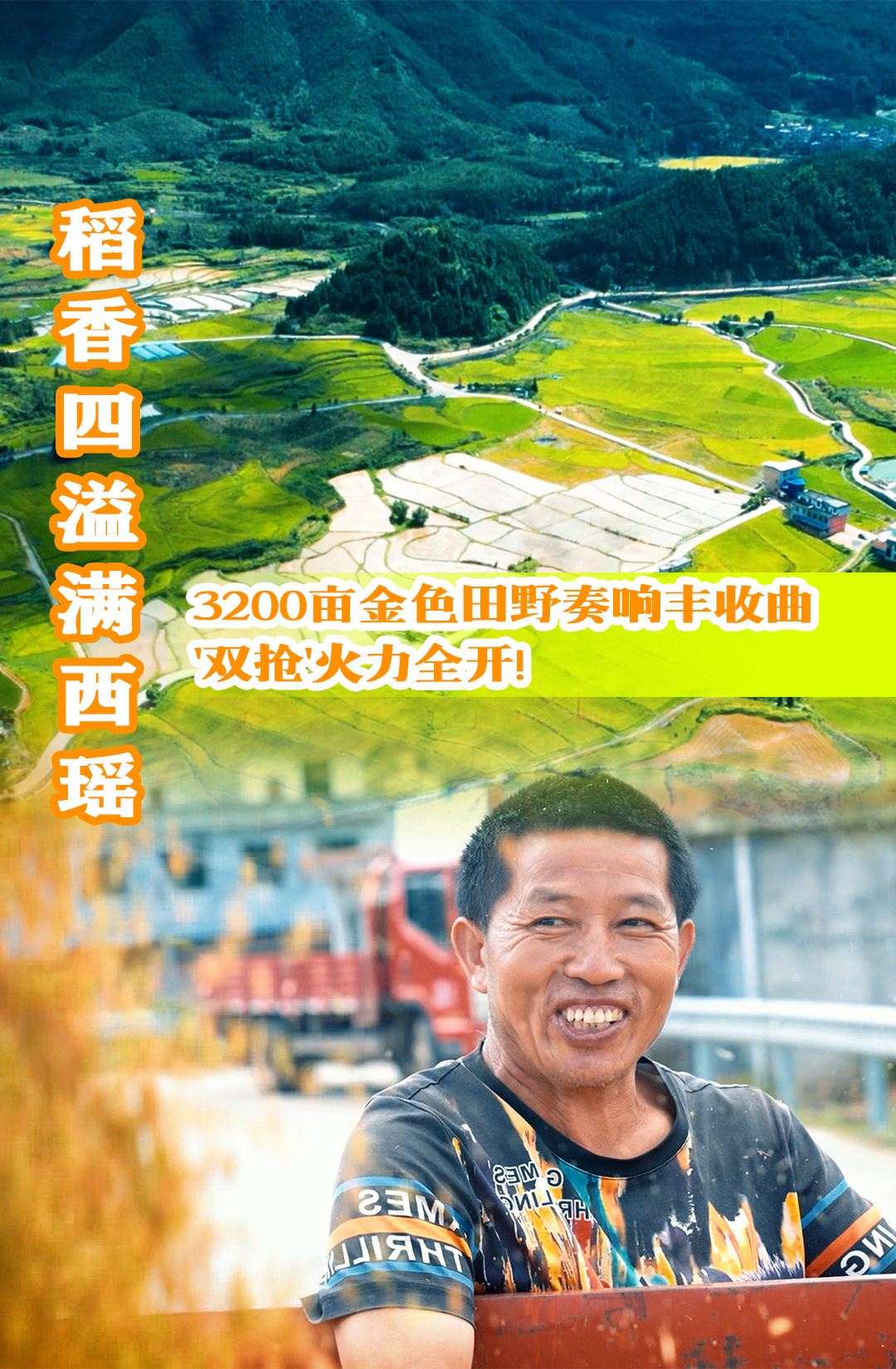稻香四溢满西瑶 3200亩金色田野奏响丰收曲 “双抢”火力全开