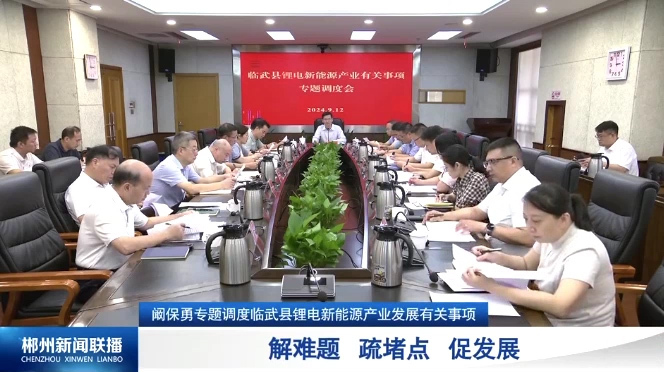 阚保勇专题调度临武县锂电新能源产业发展有关事项