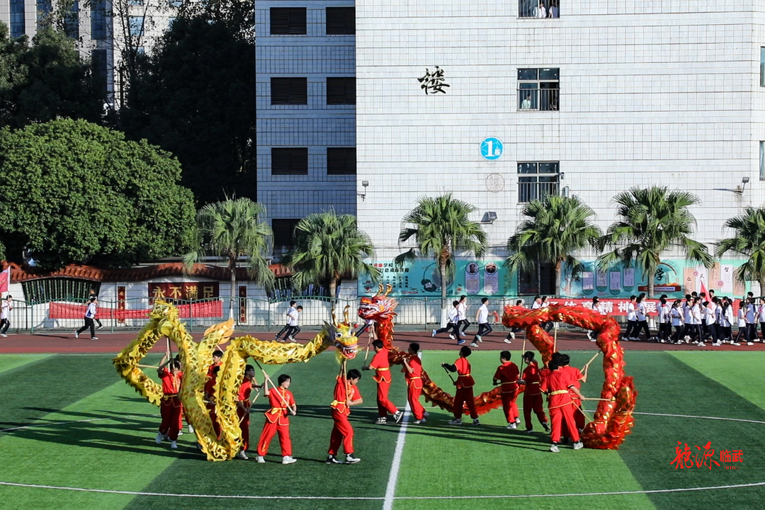 直击赛场｜临武六中：双龙翩跹“舞”，群“龙”共跃腾   或者   课间群龙“舞” 健康伴我行
