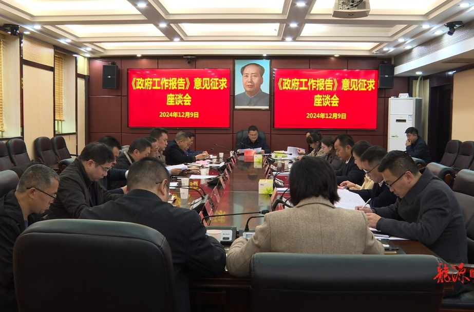 李乐主持召开《政府工作报告》意见征求座谈会