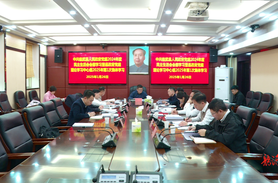 县政府党组2024年度民主生活会会前学习暨县政府党组理论学习中心组2025年第1次集体学习举行