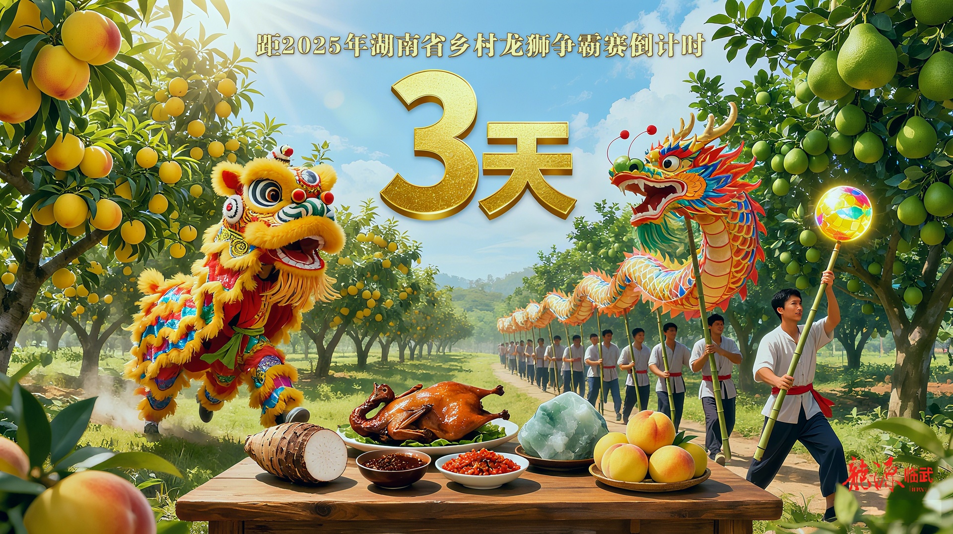 海报 | 2025年湖南省乡村龙狮争霸赛倒计时3天！