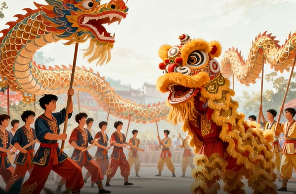 郴品郴味 舞动潇湘｜看龙狮争霸，品烟火临武！县融主播为湖南乡村争霸赛疯狂打CALL