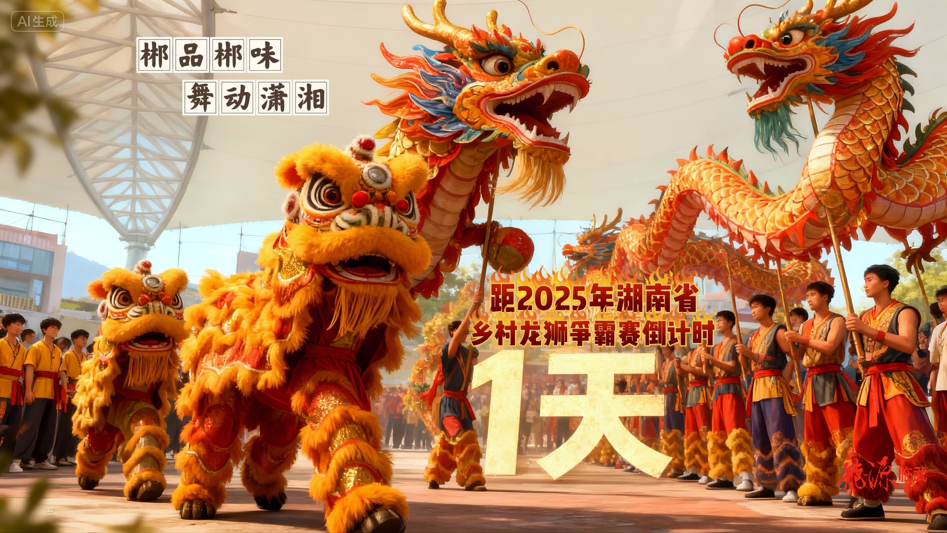 海报 | “郴品郴味 舞动潇湘”2025年湖南省乡村龙狮争霸赛倒计时1天！