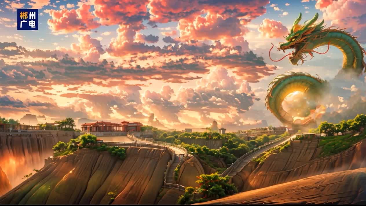 妙笔绘郴州：郴州广电首部AI短视频，梦幻画卷，大美郴州。