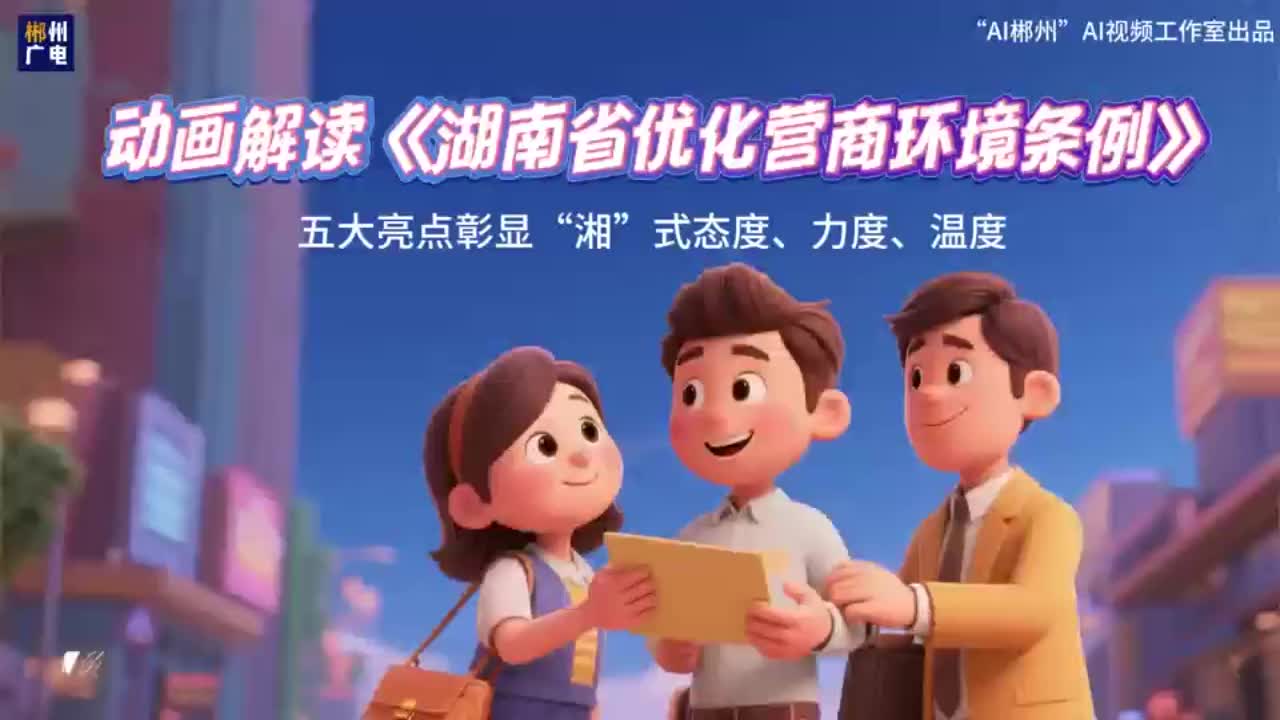 动画解读《湖南省优化营商环境条例》 五大亮点彰显“湘”式态度、力度、温度