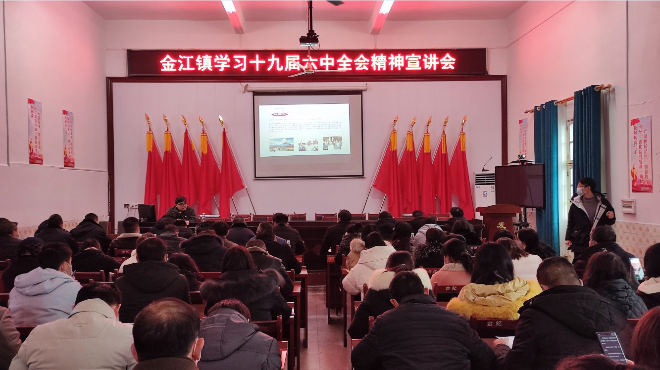 金江镇传达学习党的十九届六中全会精神