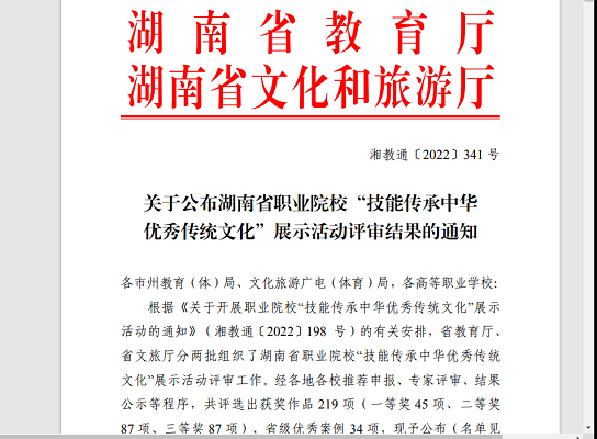 省技能展示大赛 临武学生获佳绩