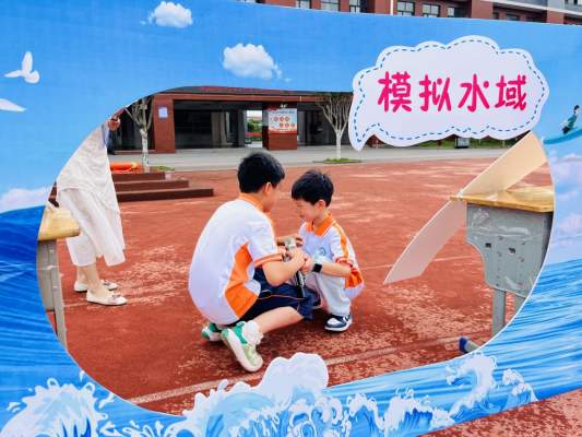 临武县八完小：防溺水演练出实招