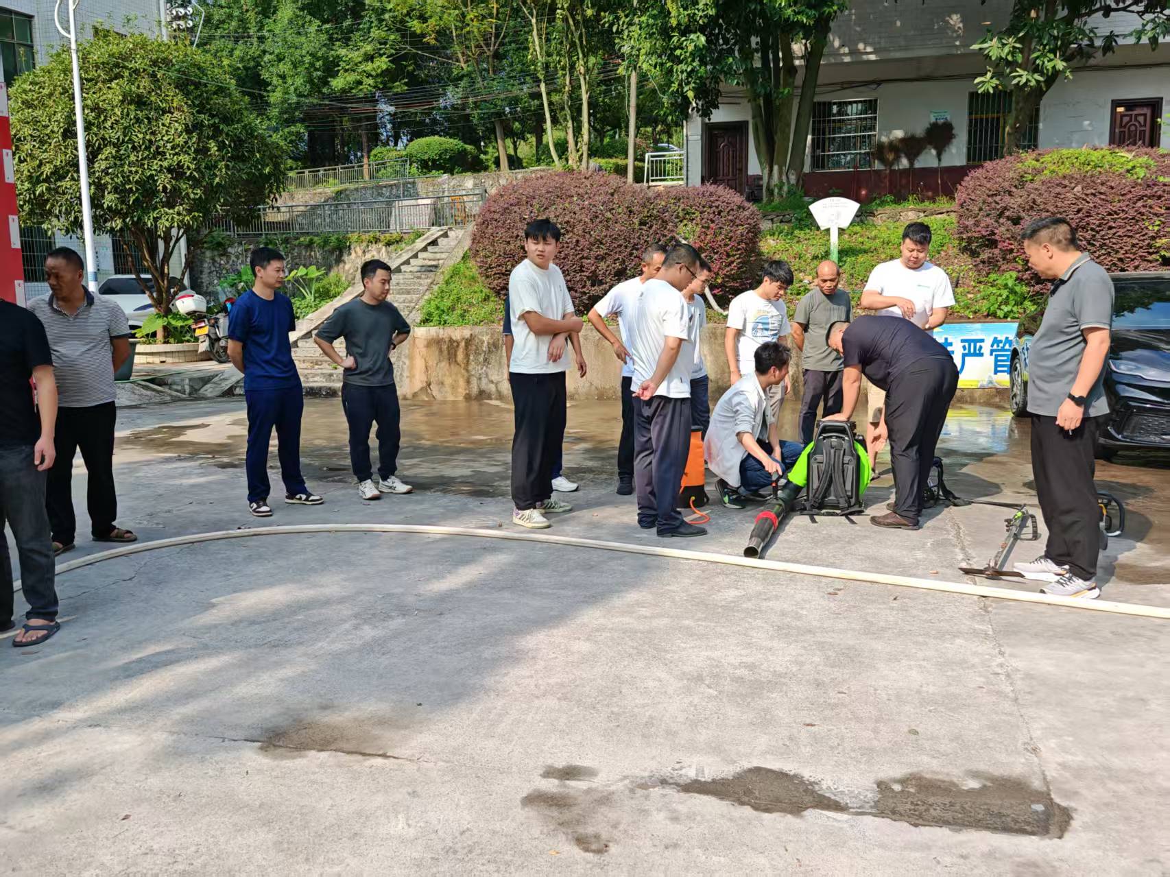 水东镇组织开展消防技能实操培训
